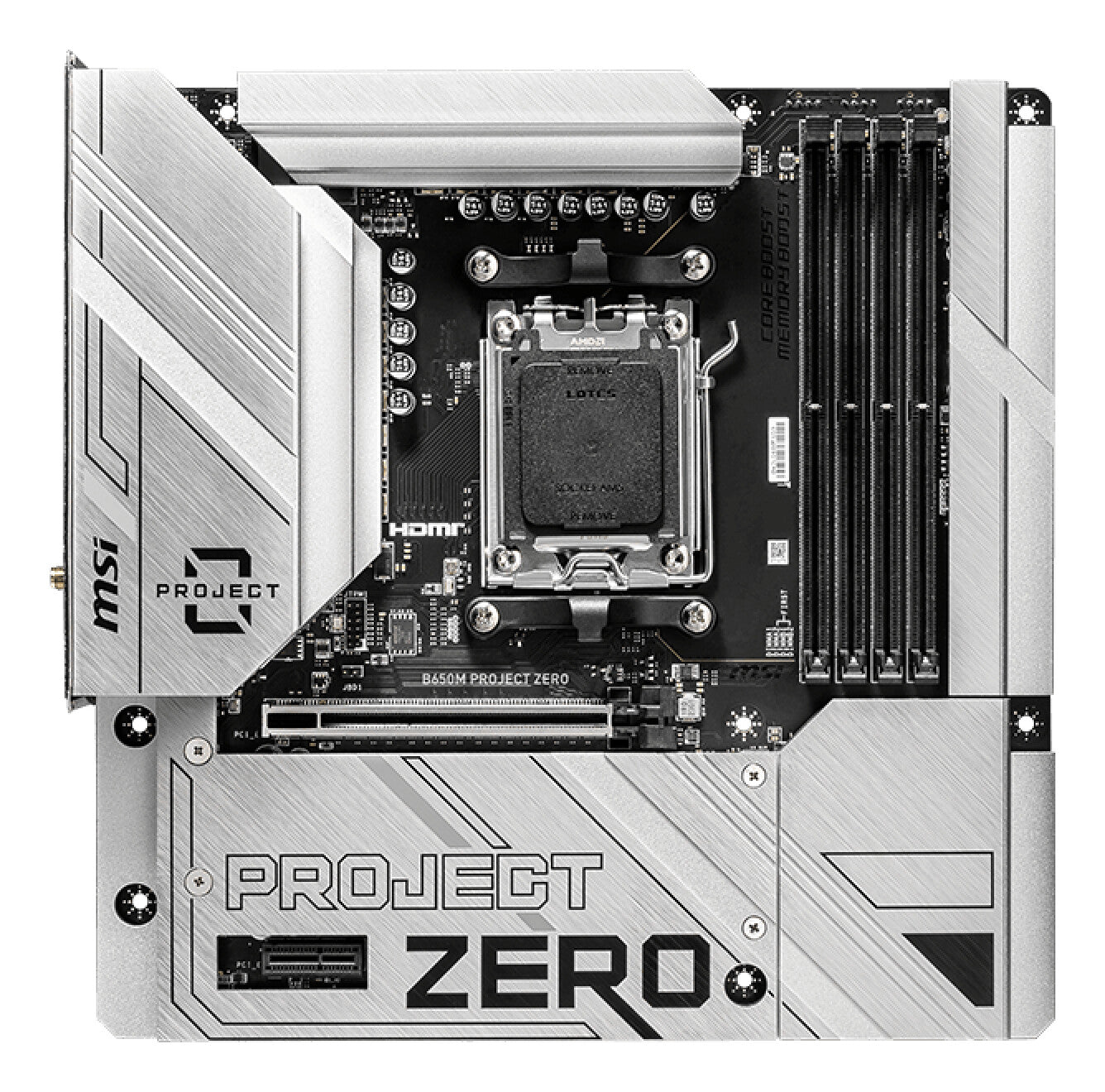 MSI B650M PROJECT ZERO moderkort AMD B650 AM5-sockel micro ATX