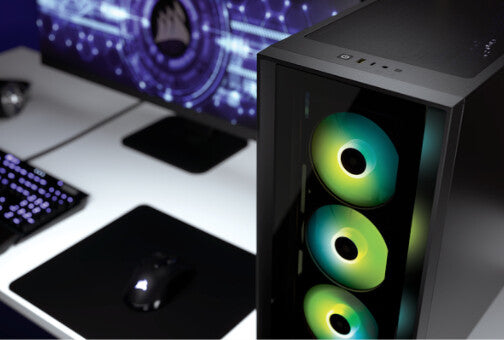 Corsair iCUE 4000X RGB Midi Tower Svart