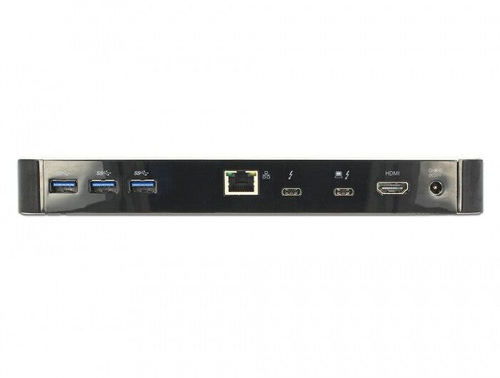 DeLOCK 87725 dockningsstationer för bärbara datorer Kabel Thunderbolt 3 Svart, Silver