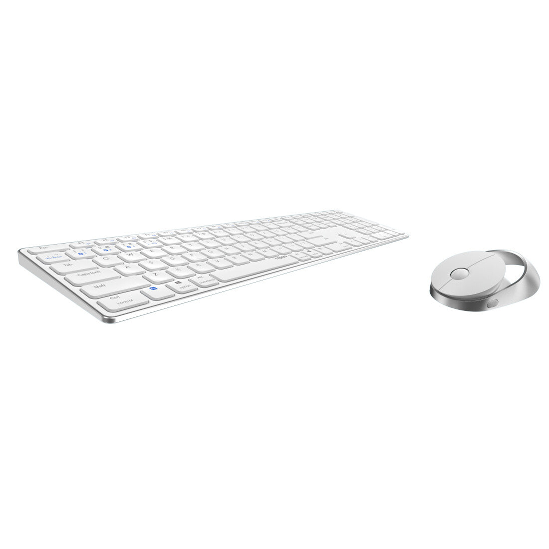 Rapoo 9850M tangentbord Mus inkluderad Hem Trådlös RF + Bluetooth QWERTZ tyska Vit