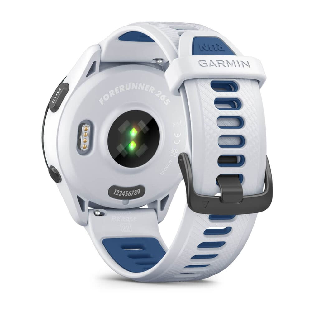 Garmin Forerunner 265 3,3 cm (1.3") AMOLED 46 mm Digital 416 x 416 pixlar Pekskärm Svart, Vit Wi-Fi GPS