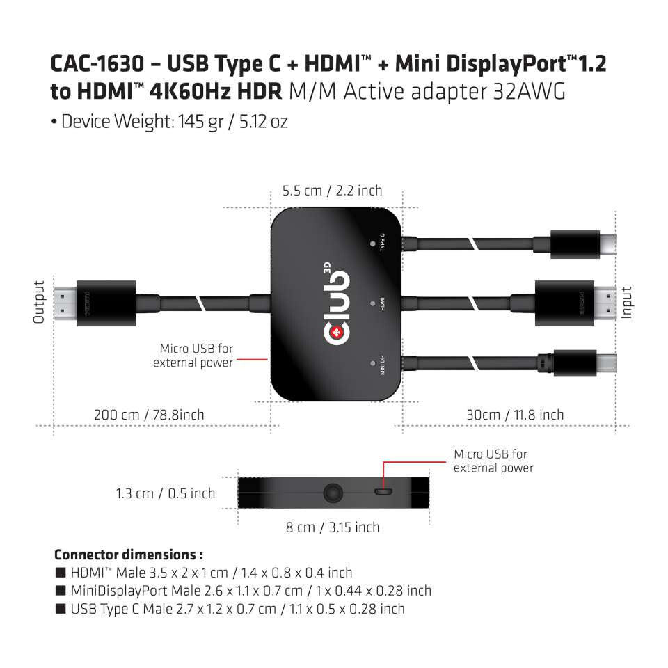 CLUB3D cac-1630 HDMI
