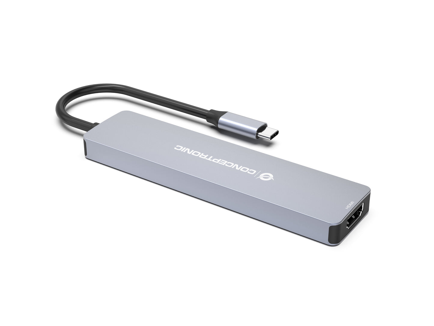Conceptronic DONN19G dockningsstationer för bärbara datorer Kabel USB 3.2 Gen 1 (3.1 Gen 1) Type-C Grå
