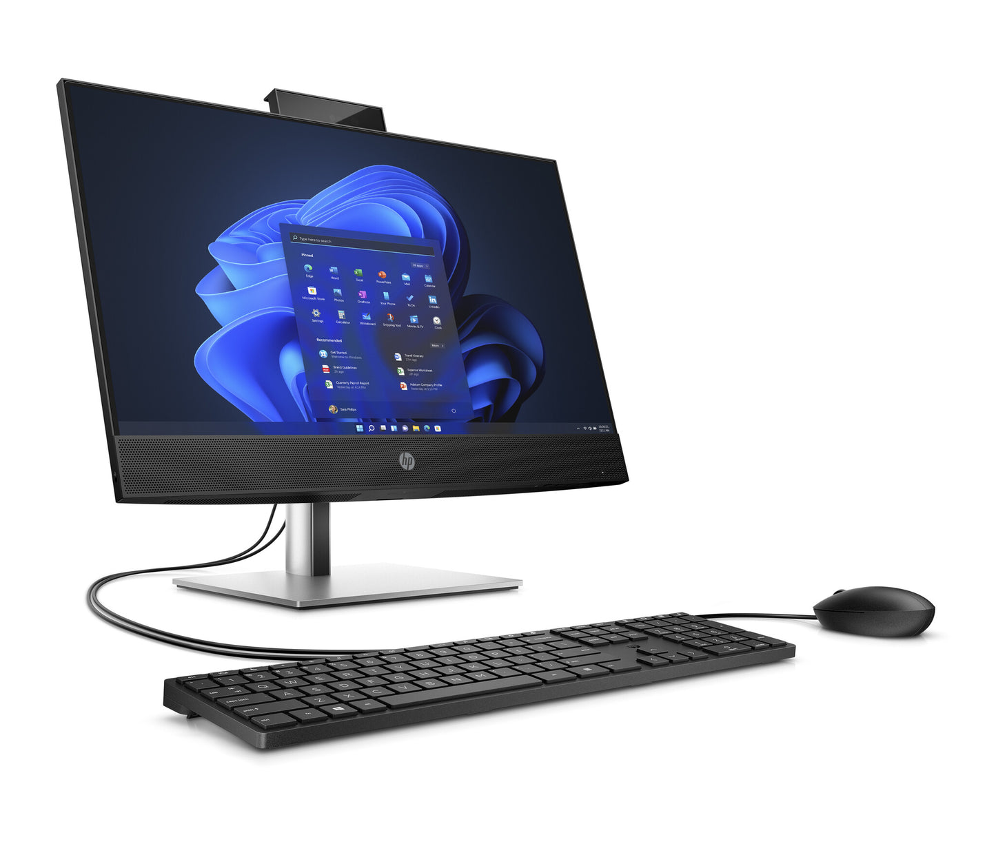 HP ProOne 440 G9 Intel® Core™ i3 i3-13100T 60,5 cm (23.8") 1920 x 1080 pixlar Allt-i-ett-dator 16 GB DDR4-SDRAM 512 GB SSD Wi-Fi 6E (802.11ax) Svart, Silver