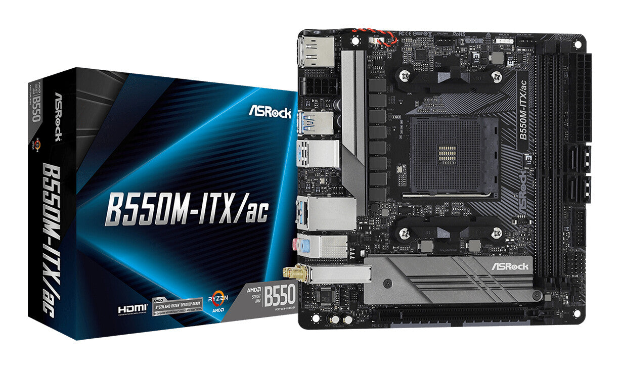 Asrock B550M-ITX/ac AMD B550 Uttag AM4 Mini-ITX