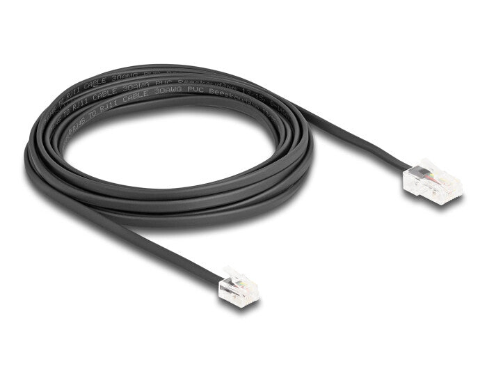 DeLOCK 88038 telefonkablar 5 m Svart