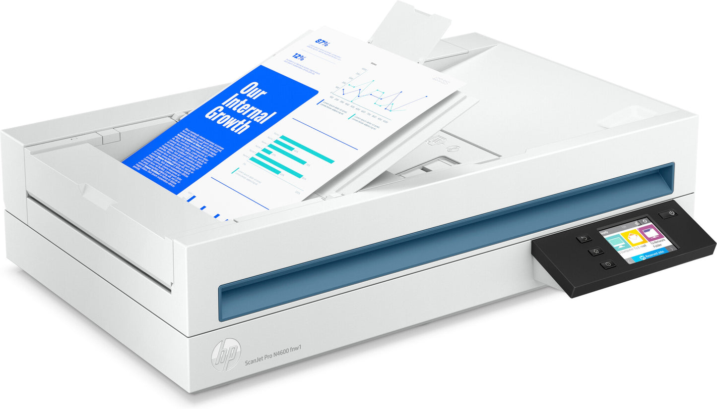 HP Scanjet Pro N4600 fnw1 Flatbädds- och ADF-scanner 1200 x 1200 DPI A5 Vit