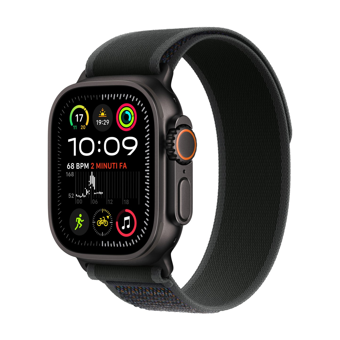 Apple Watch Ultra 2 OLED 49 mm Digital 410 x 502 pixlar Pekskärm 4G Svart Wi-Fi GPS