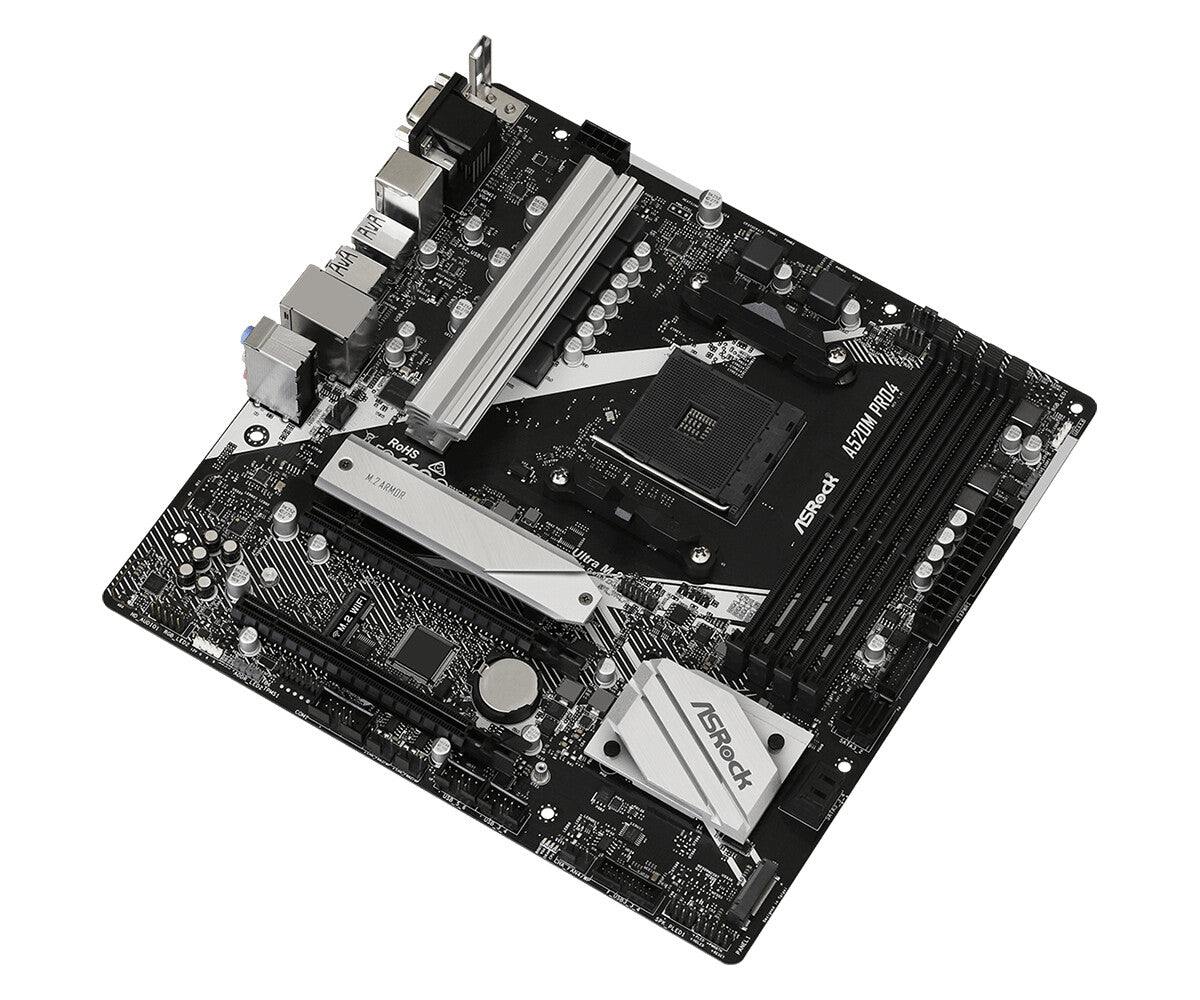 Asrock A520M Pro4 Uttag AM4 micro ATX