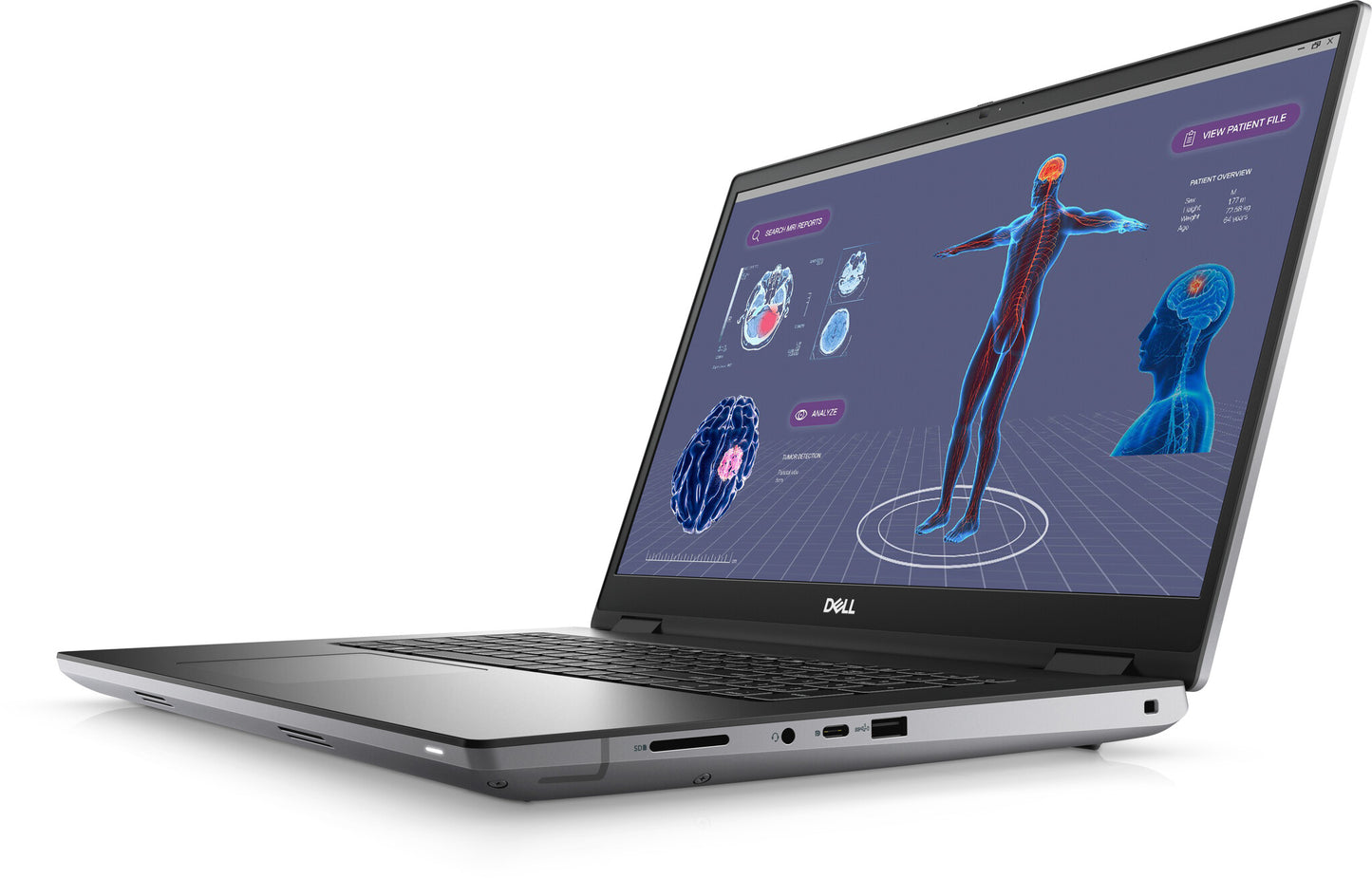 DELL Precision 7780 Intel® Core™ i7 i7-13850HX Mobil arbetsstation 43,9 cm (17.3") Full HD 32 GB DDR5-SDRAM 1 TB SSD NVIDIA RTX 3500 Ada Wi-Fi 6E (802.11ax) Windows 11 Pro tyska Grå