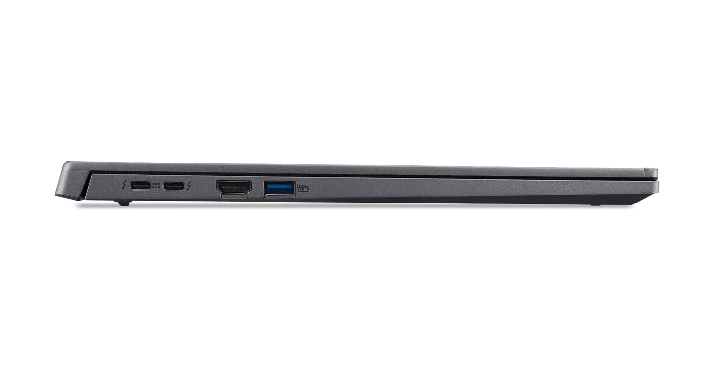 Acer Aspire A16-71M-53B5 Intel Core Ultra 5 125H Bärbar dator 40,6 cm (16") WUXGA+ 16 GB LPDDR5x-SDRAM 512 GB SSD Wi-Fi 6E (802.11ax) Windows 11 Home Grå