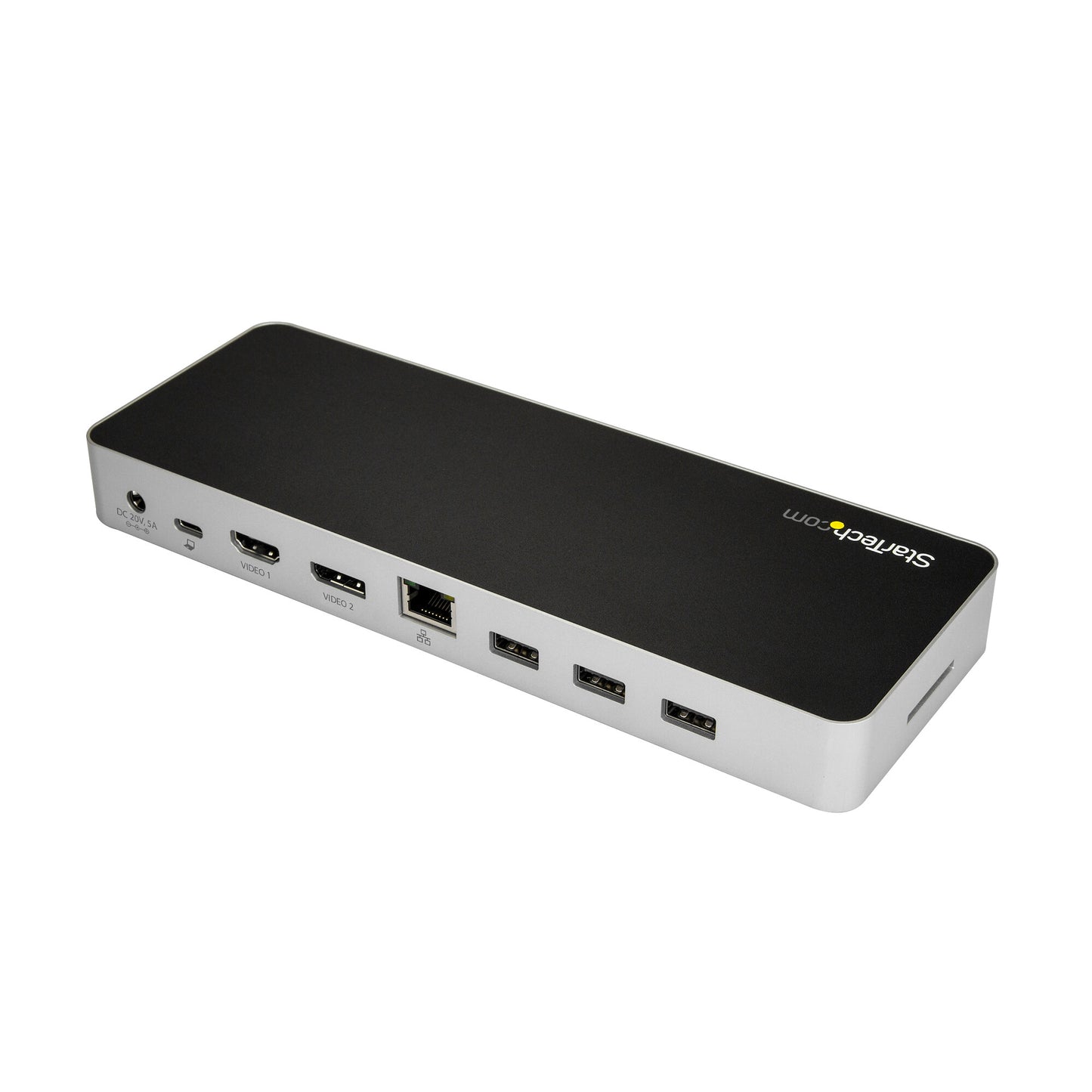 StarTech.com USB-C-dockningsstation för bärbara datorer med dubbla 4K-skärmar - 60W USB-strömförsörjning - SD-kortläsare