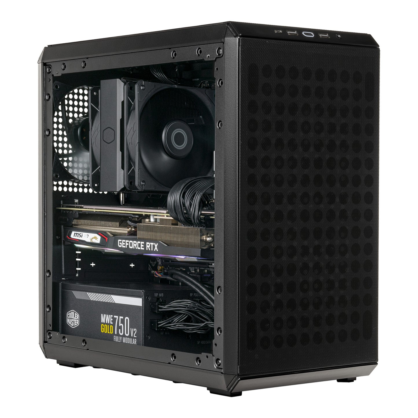 Cooler Master Q300L V2 Mini Tower Svart, Transparent