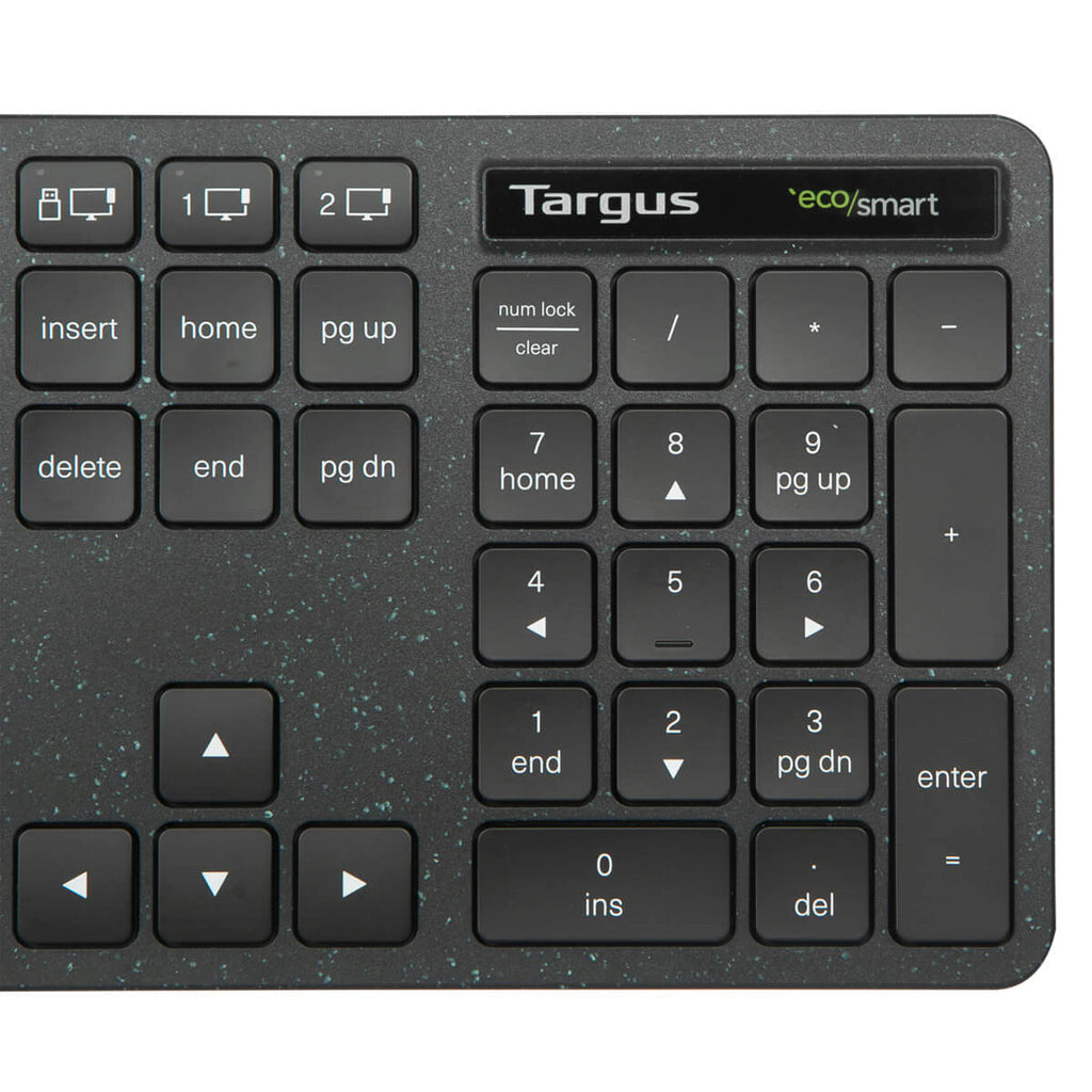 Targus EcoSmart AKB873NO tangentbord Universal Trådlös RF + Bluetooth QWERTY Nordic Svart