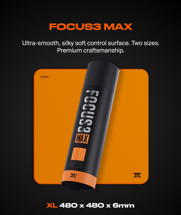 Fnatic Focus3 MAX L Spelmusmatta Orange