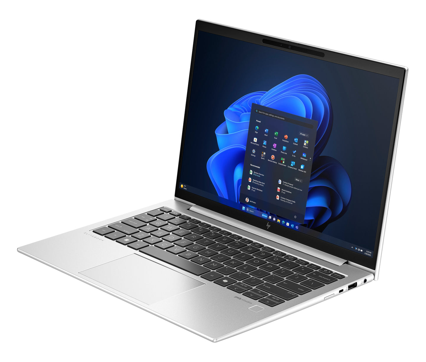 HP EliteBook 830 G11 Intel Core Ultra 7 155U Bärbar dator 33,8 cm (13.3") WUXGA 32 GB LPDDR5x-SDRAM 512 GB SSD Wi-Fi 6E (802.11ax) Windows 11 Pro AI PC Silver