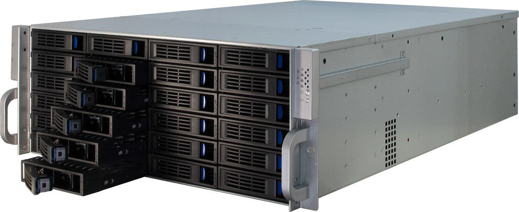 Inter-Tech 4U-4424 Ställning Svart, Silver