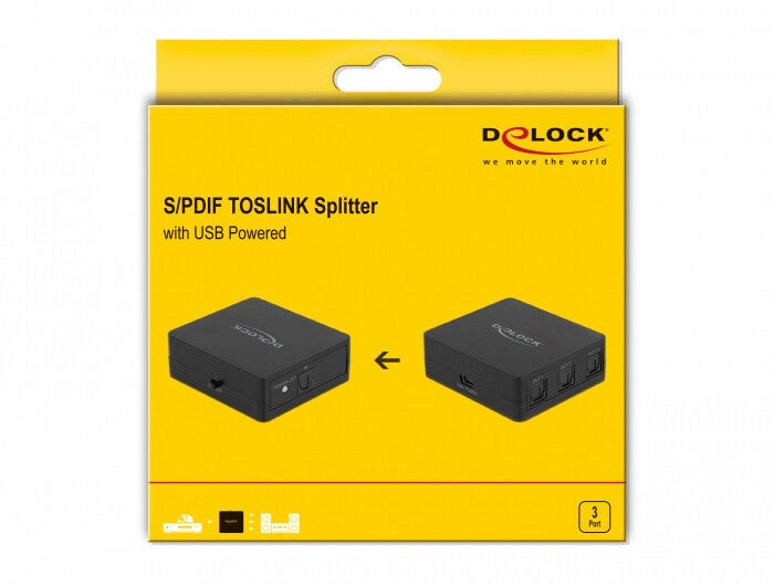 DeLOCK 63397 ljudbrytare Svart