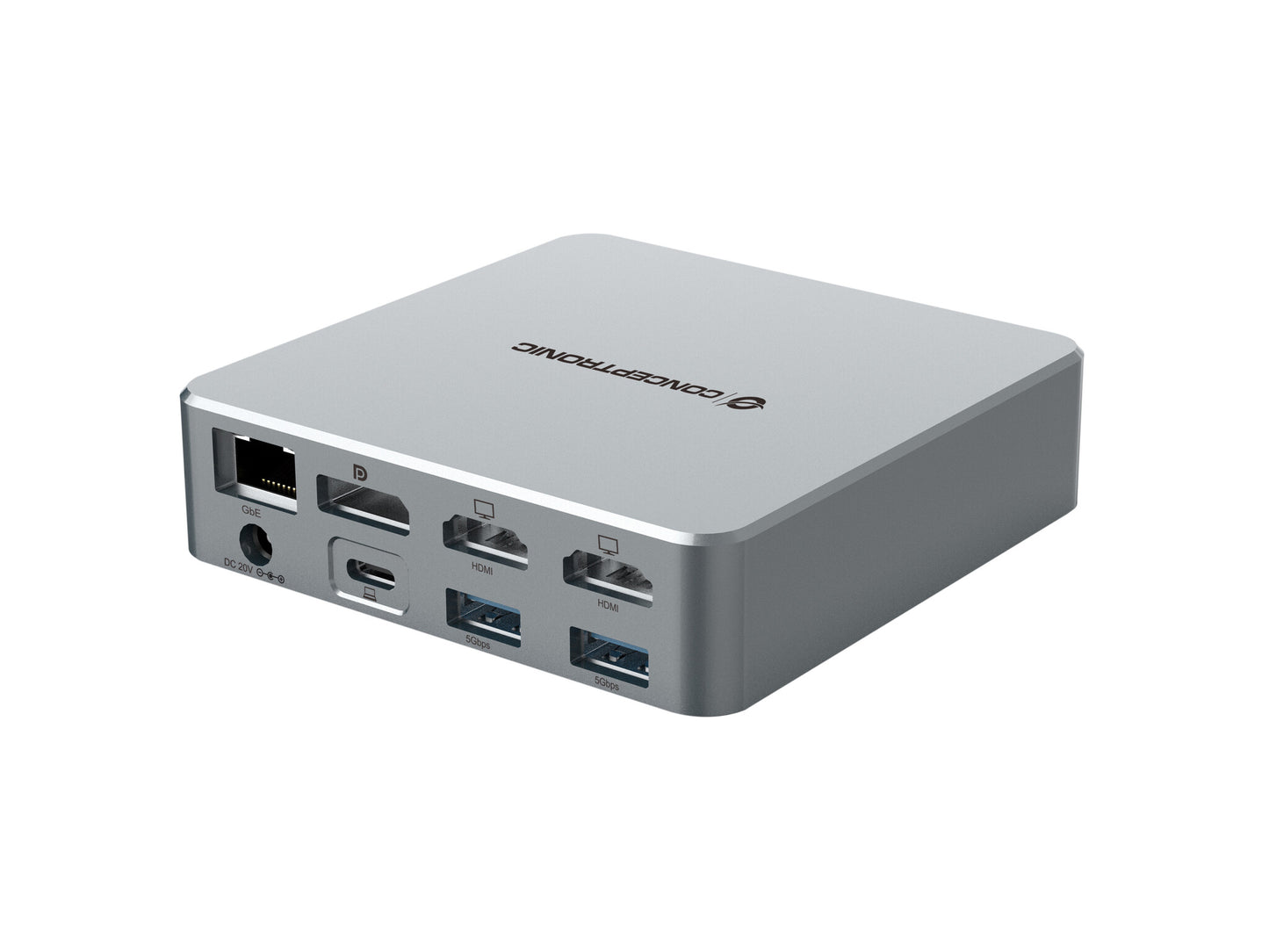 Conceptronic DONN25G dockningsstationer för bärbara datorer Kabel USB 3.2 Gen 2 (3.1 Gen 2) Type-C Silver