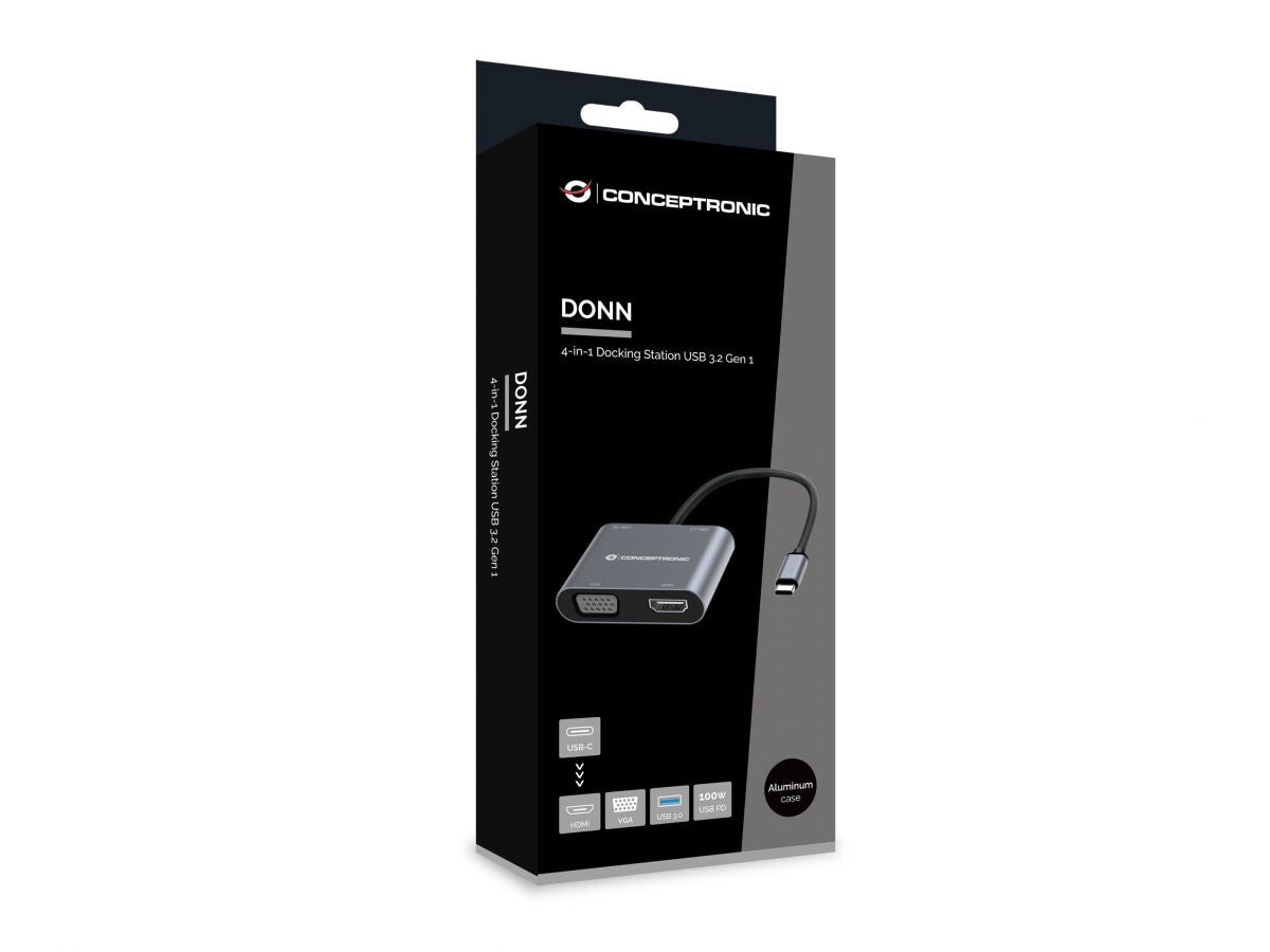 Conceptronic DONN16G Kabel USB 3.2 Gen 1 (3.1 Gen 1) Type-C Grå