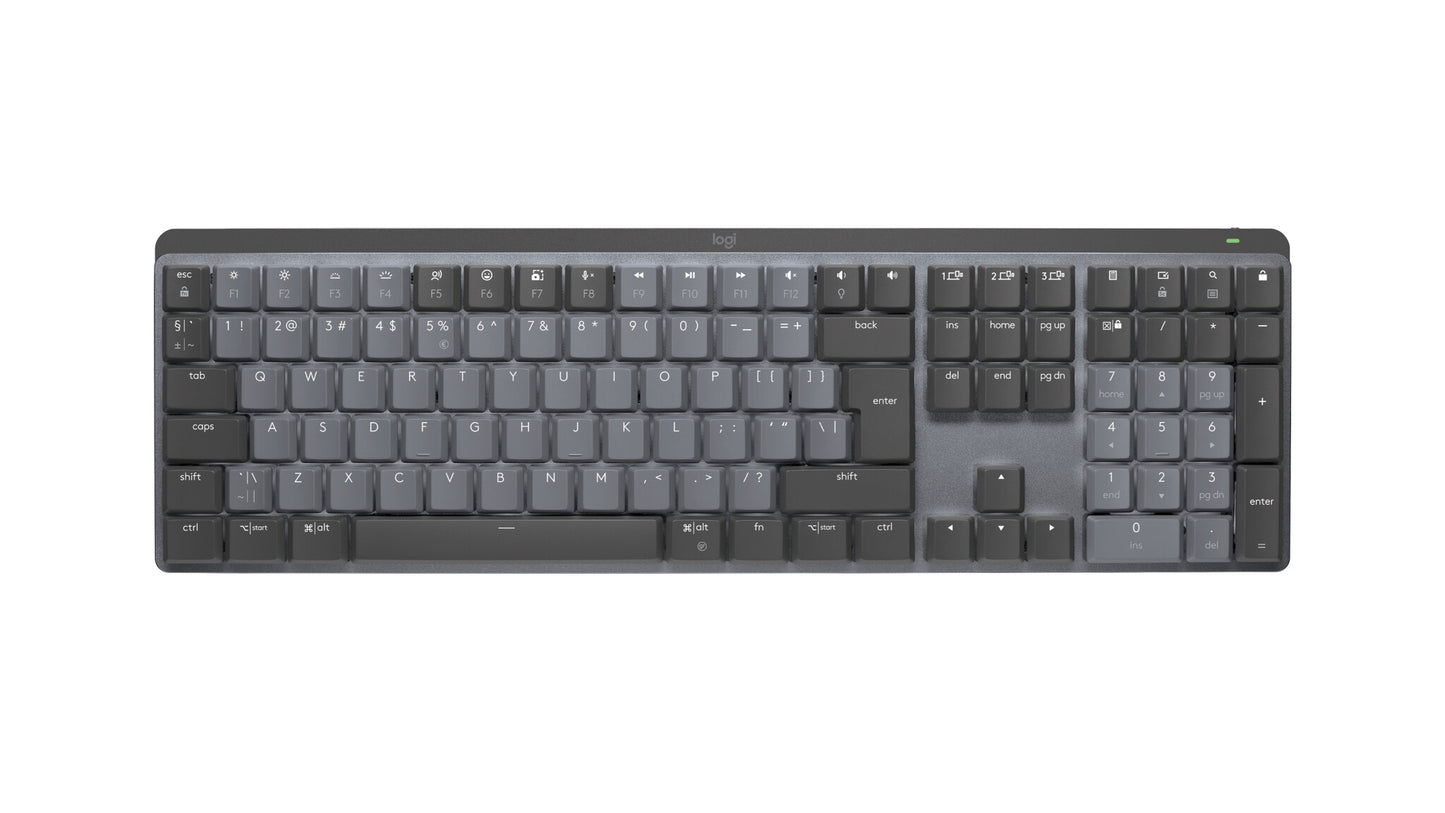 Logitech Master 920-010757 tangentbord Kontor Trådlös RF + Bluetooth QWERTY Amerikanskt internationellt grafit