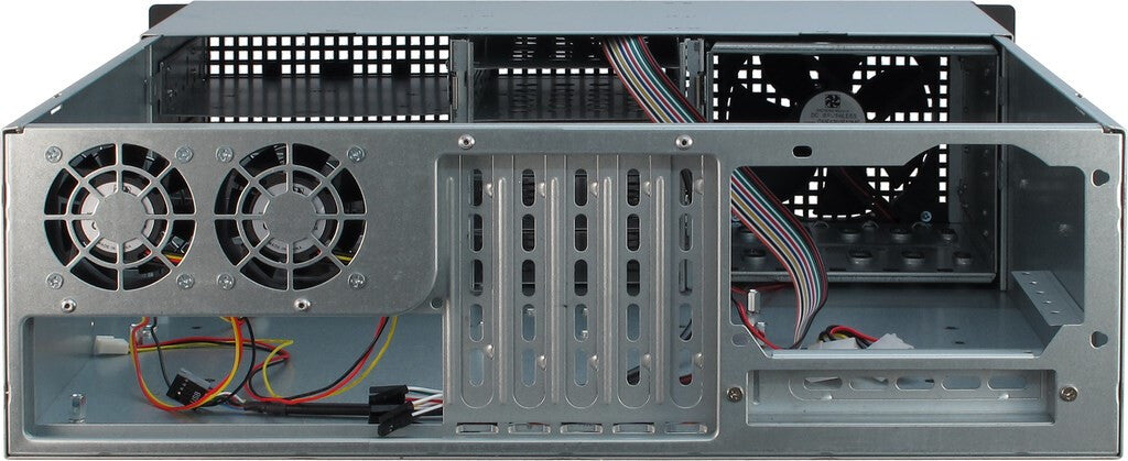 Inter-Tech 3U-30248 Ställning Svart, Rostfritt stål