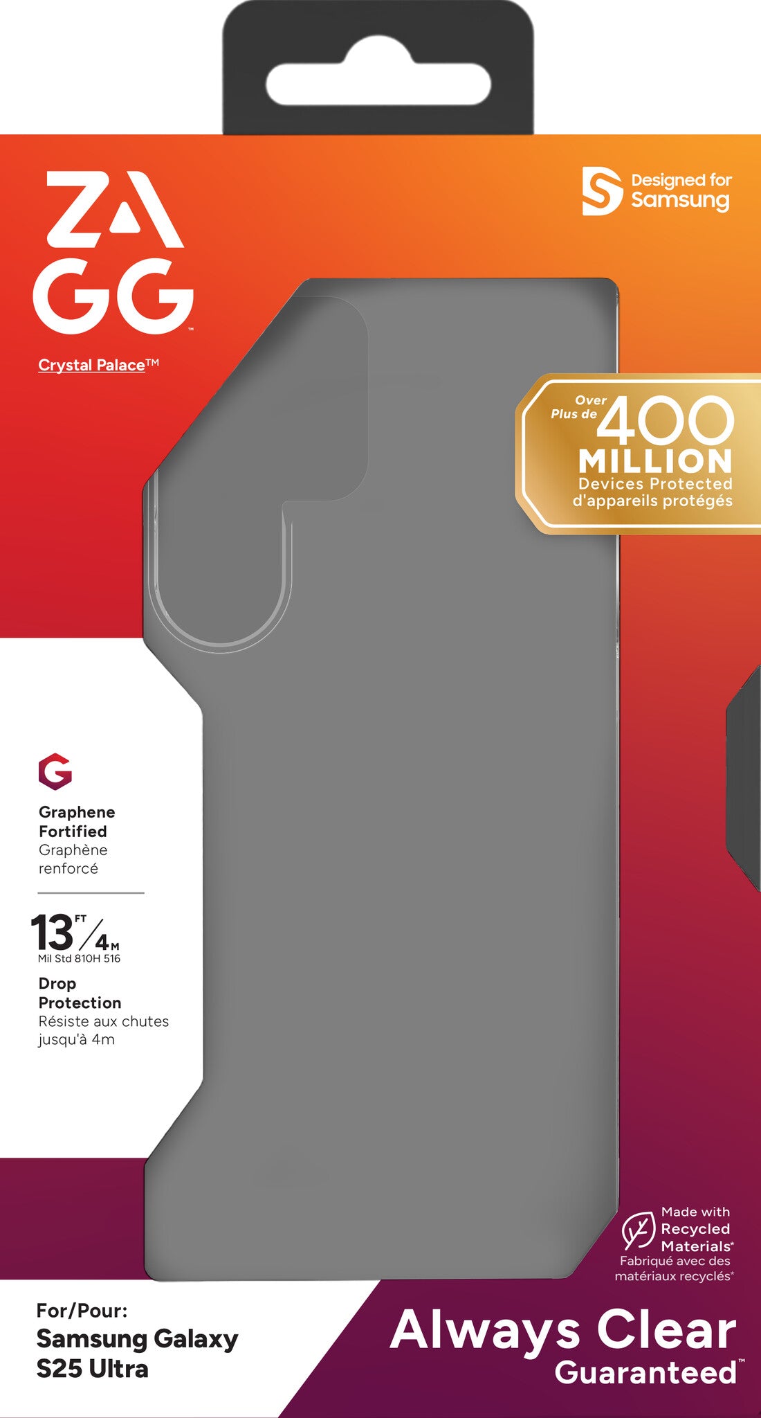 ZAGG Crystal Palace mobiltelefonfodral 17,5 cm (6.9") Omslag Transparent