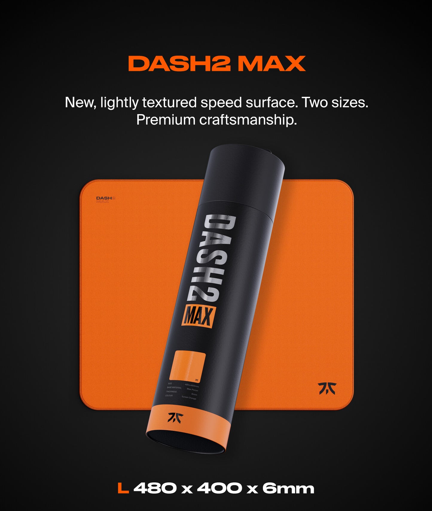 Fnatic DASH2 MAX Spelmusmatta Orange