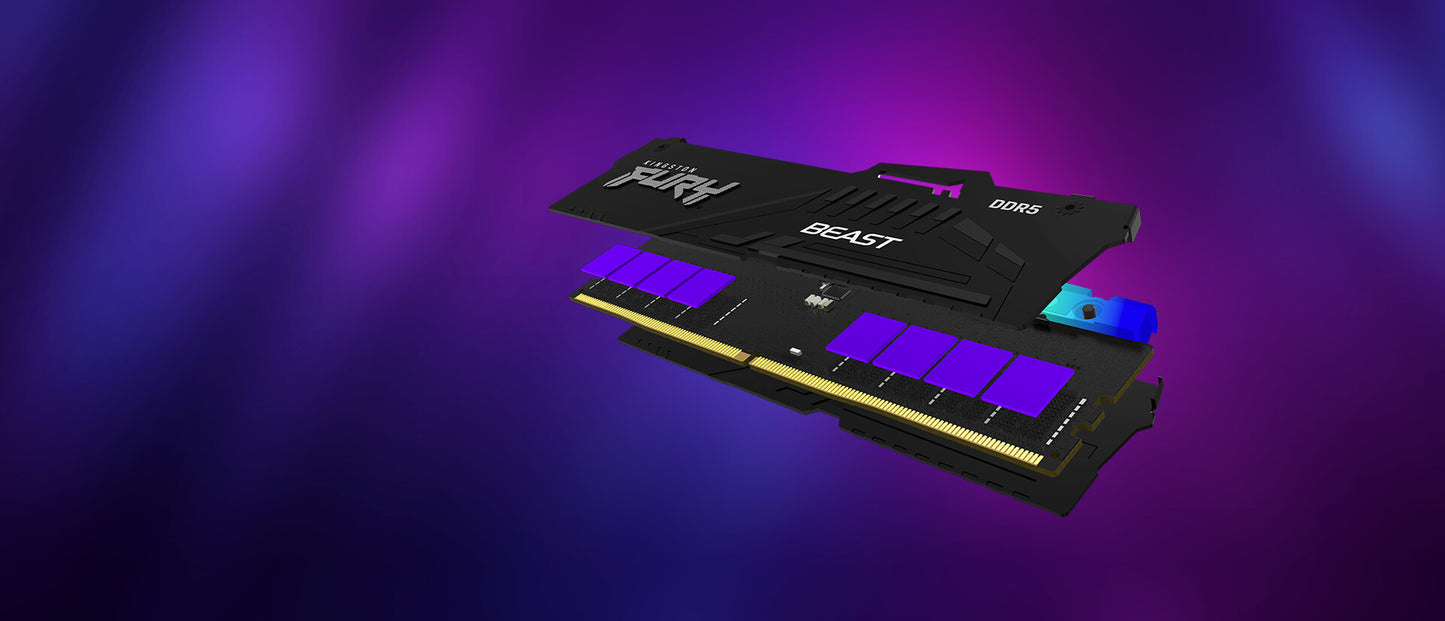Kingston Technology FURY Beast RGB RAM-minnen 128 GB 4 x 32 GB DDR5 5600 MT/s