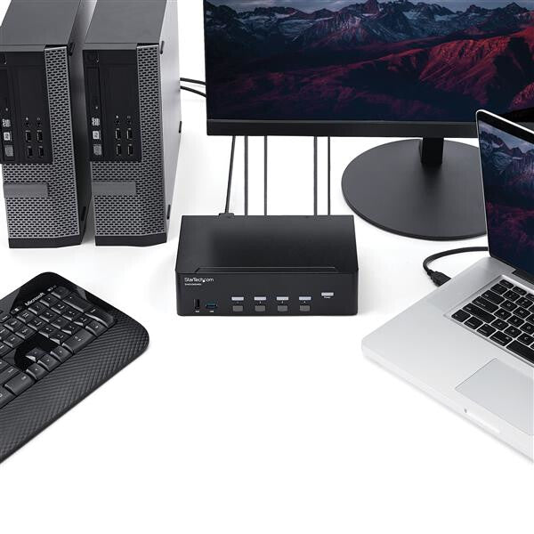 StarTech.com 4-ports HDMI KVM-switch - 4K 30 Hz - dubbel skärm