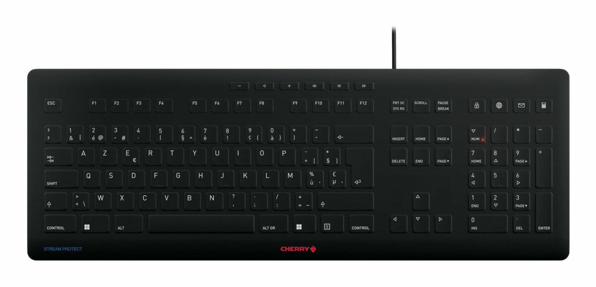 CHERRY JK-8502BE-2 tangentbord Universal USB AZERTY Belgiskt Svart