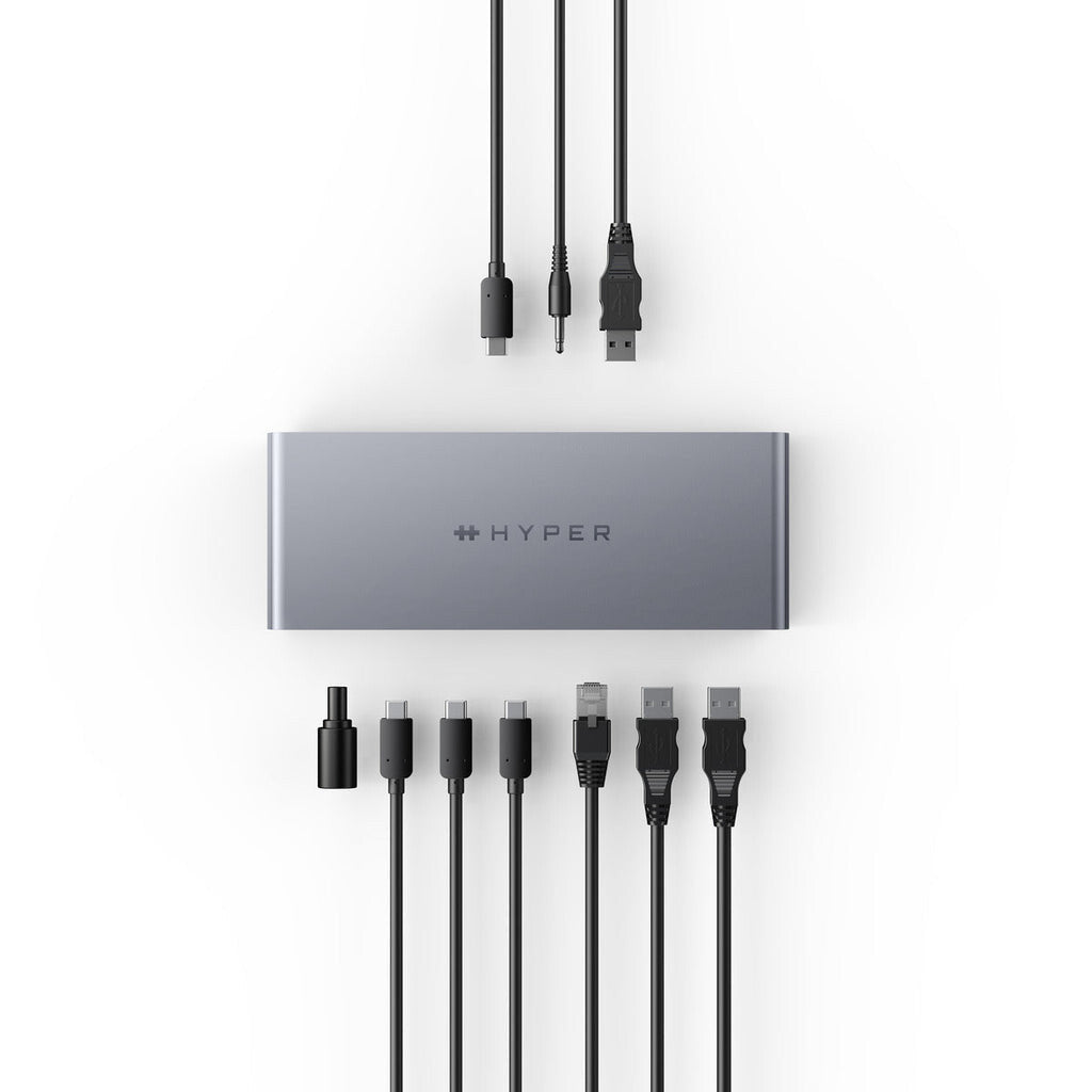 Targus HDTB4D-EU dockningsstationer för bärbara datorer Dockning Thunderbolt 4 Grå