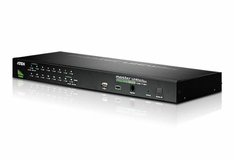 ATEN 16-portars PS/2-USB VGA KVM-switch med kedjekopplingsport och stöd för USB-kringutrustning