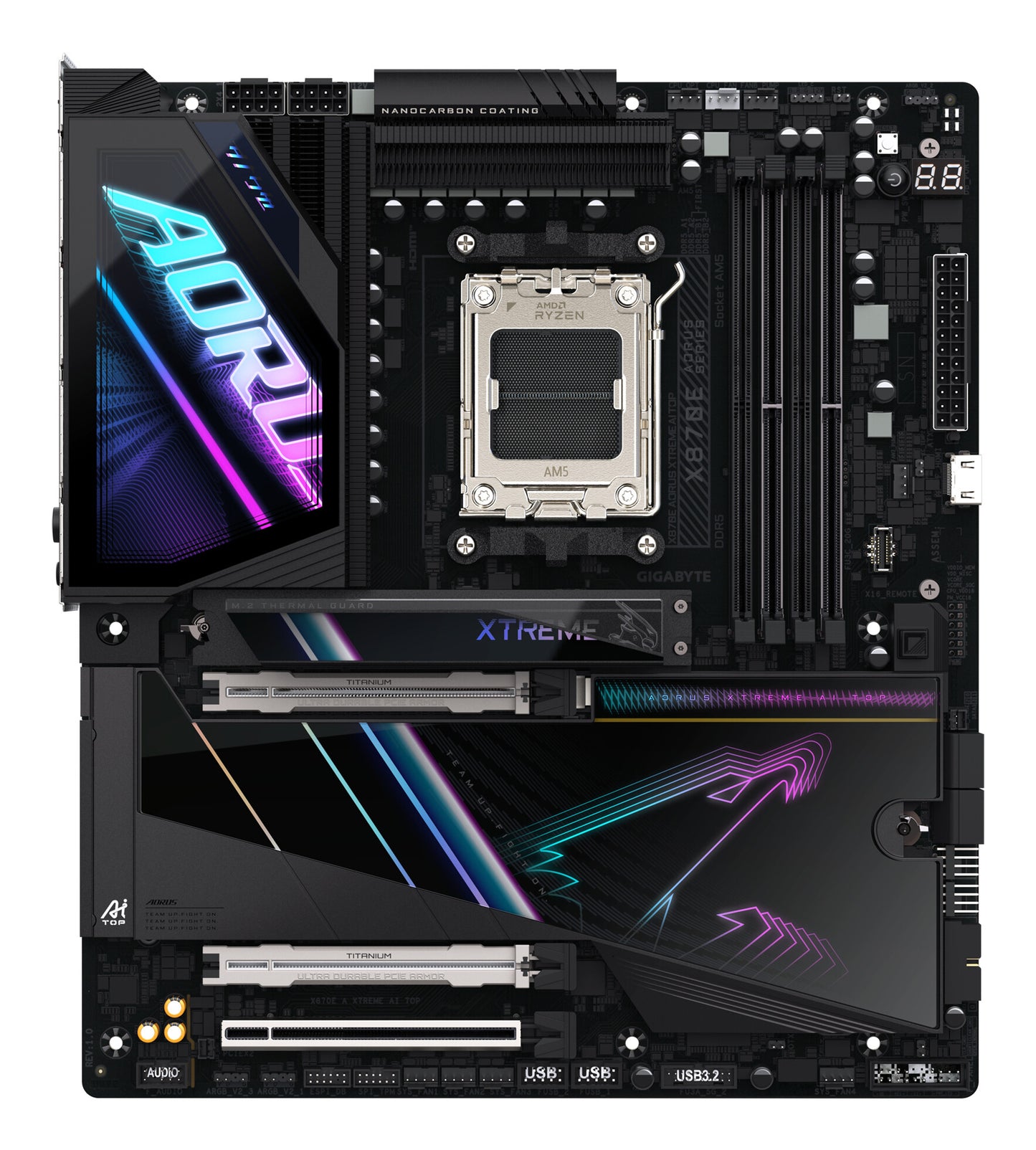 GIGABYTE X870E AORUS XTREME AI TOP AMD X870E AM5-sockel Utökad ATX