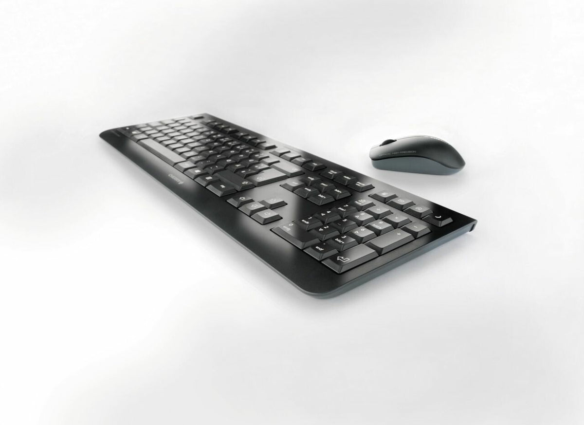 CHERRY DW 3000 tangentbord Mus inkluderad Hem / Kontor RF Trådlös QWERTY Italiensk Svart