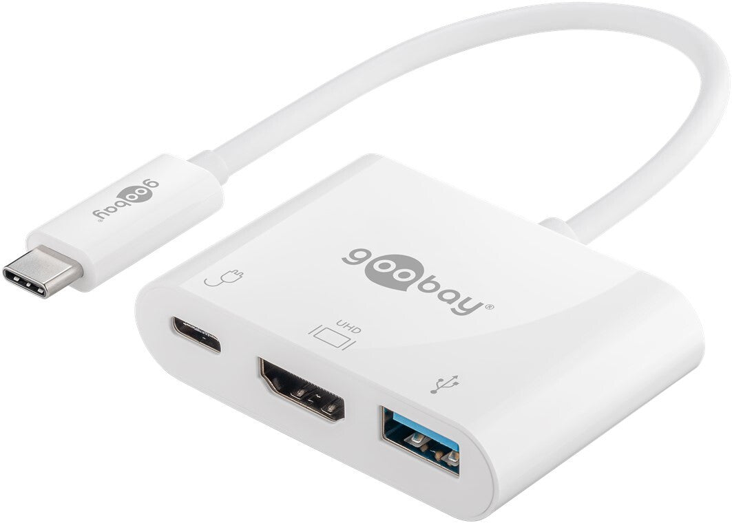 Goobay 62104 dockningsstationer för bärbara datorer USB Type-C Multifärg