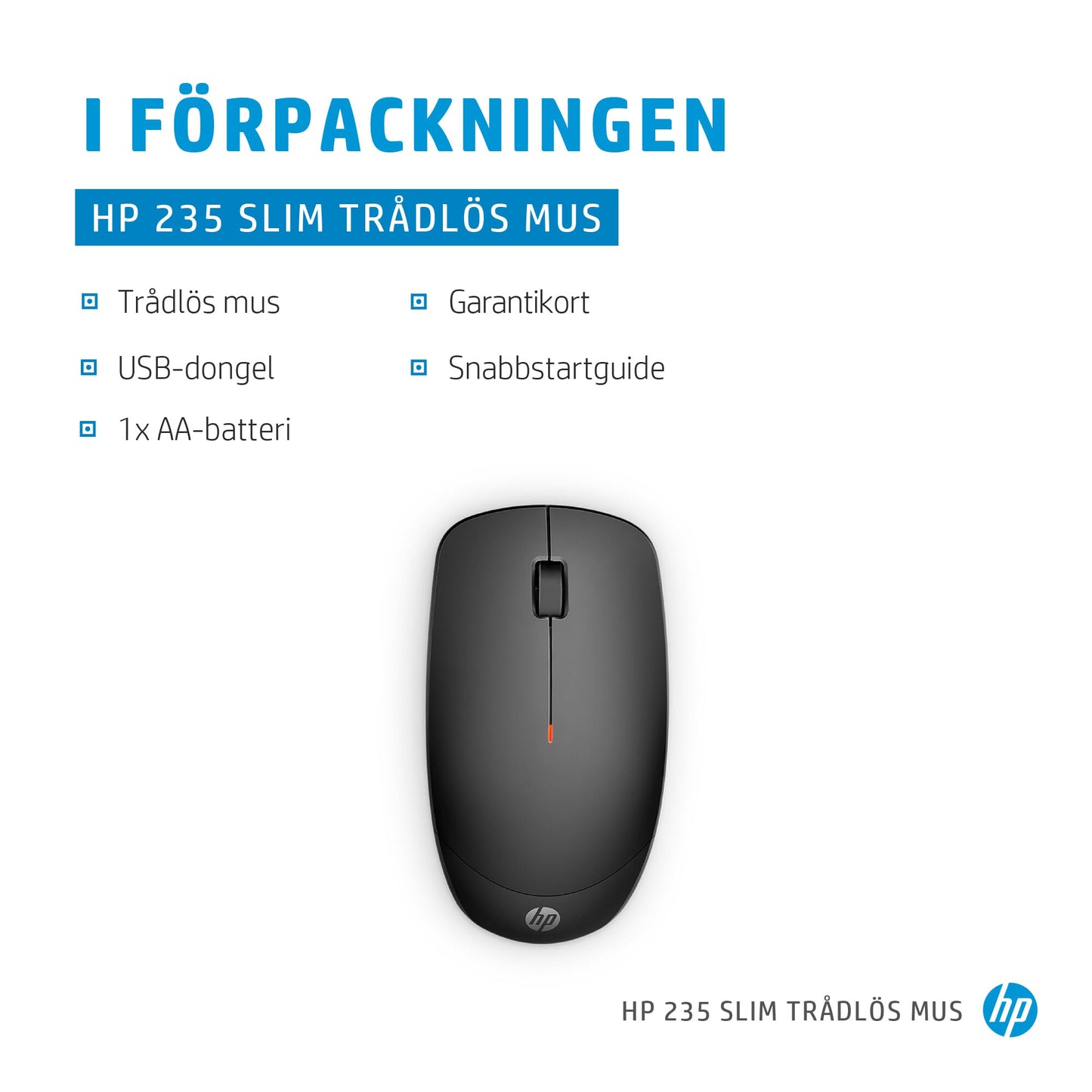HP 235 Slim trådlös mus
