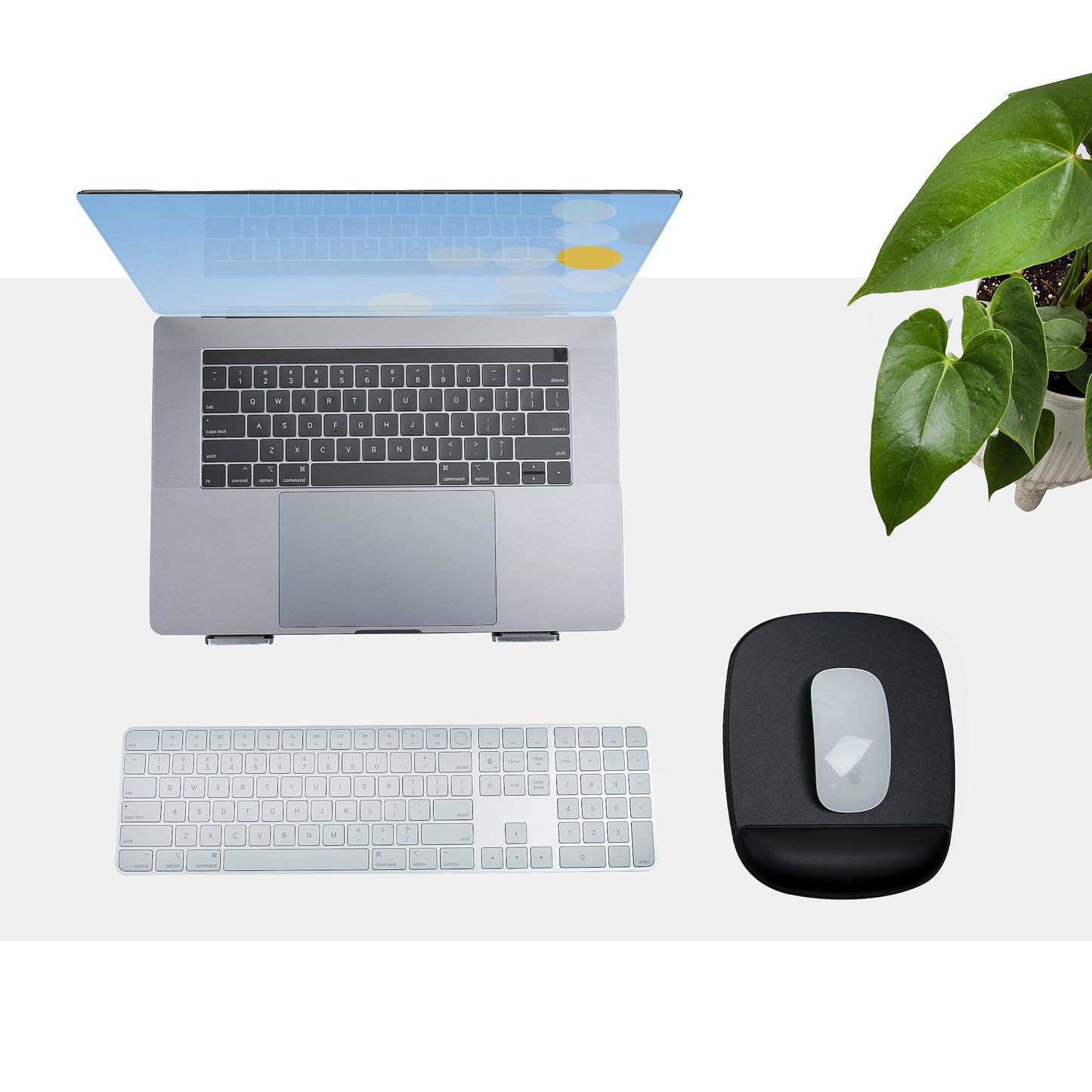 StarTech.com Musmatta med handstöd, 17 x 18 x 2 cm, ergonomisk musmatta med handledsstöd, skrivbordshandledsdyna med halkfri PU-bas, vadderade gelmusmatta med handledsstöd