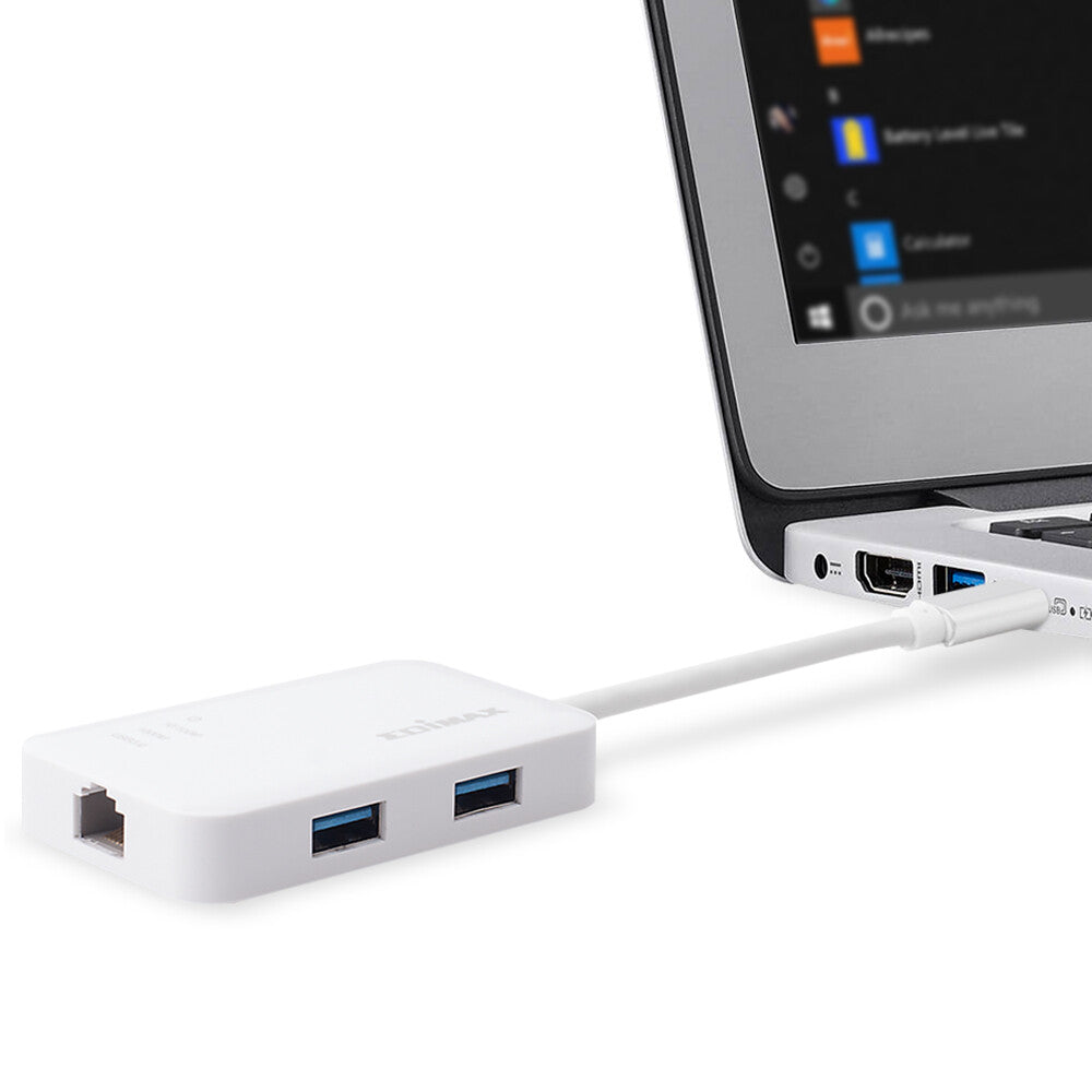 Edimax EU-4308 dockningsstationer för bärbara datorer USB 3.2 Gen 1 (3.1 Gen 1) Type-C Vit