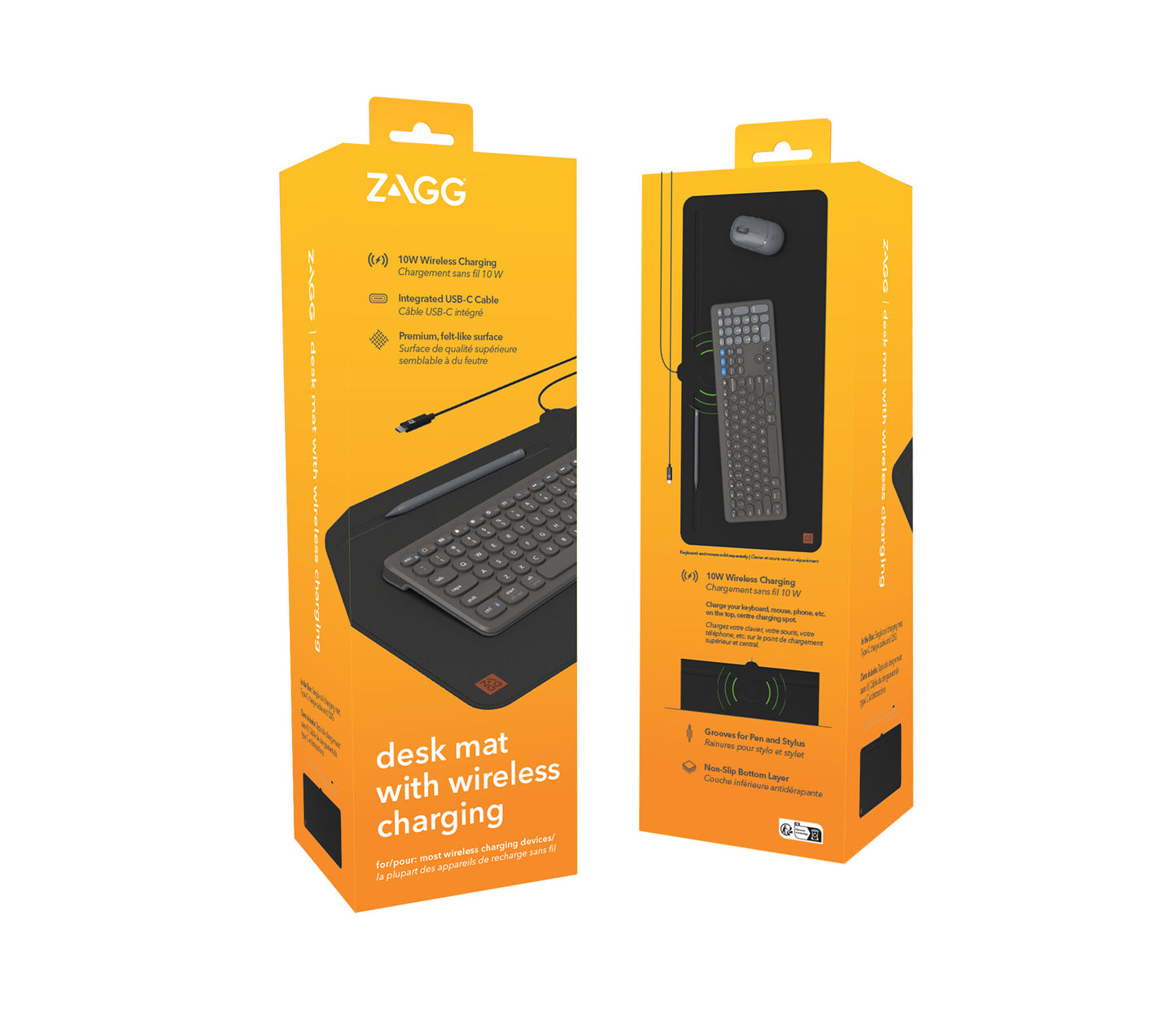 ZAGG Wireless Charging Desk Mat Svart