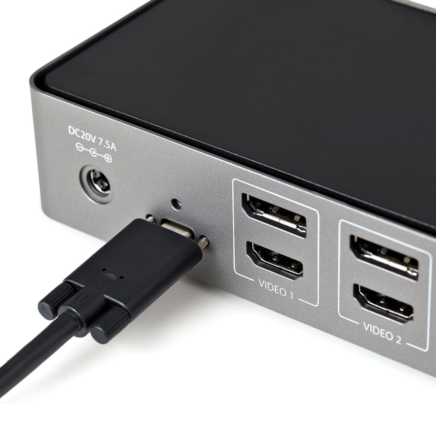 StarTech.com USB-C- och USB-A-dockningsstation - Universal hybriddockningsstation för trippla bildskärmar, DisplayPort och HDMI 4K 60 Hz - 85 W strömförsörjning, 6x USB-hubb, GbE, Ljud - USB 3.1 Gen. 2, 10 Gbit/sek