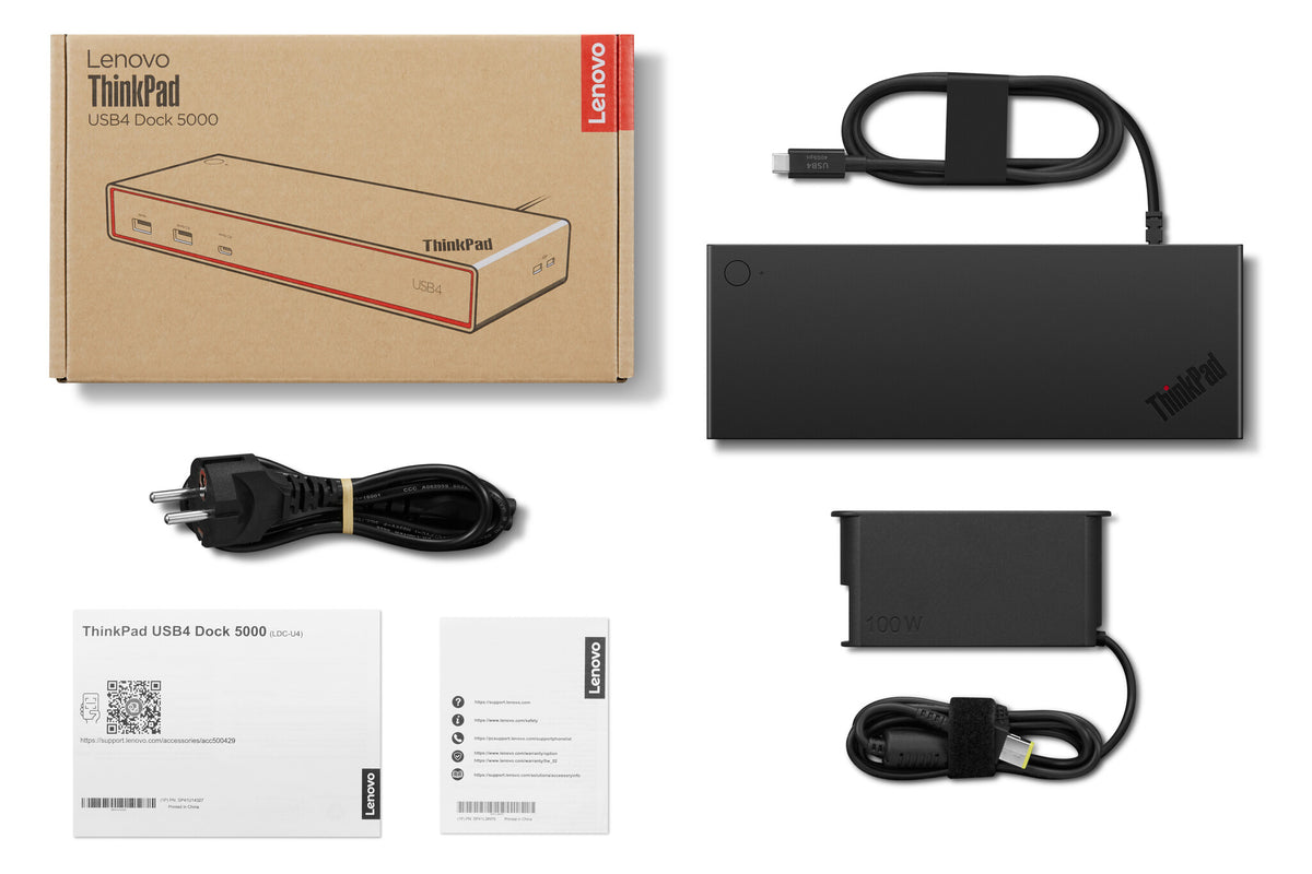 Lenovo ThinkPad USB4 Dock 5000 Kabel Thunderbolt 4 Svart