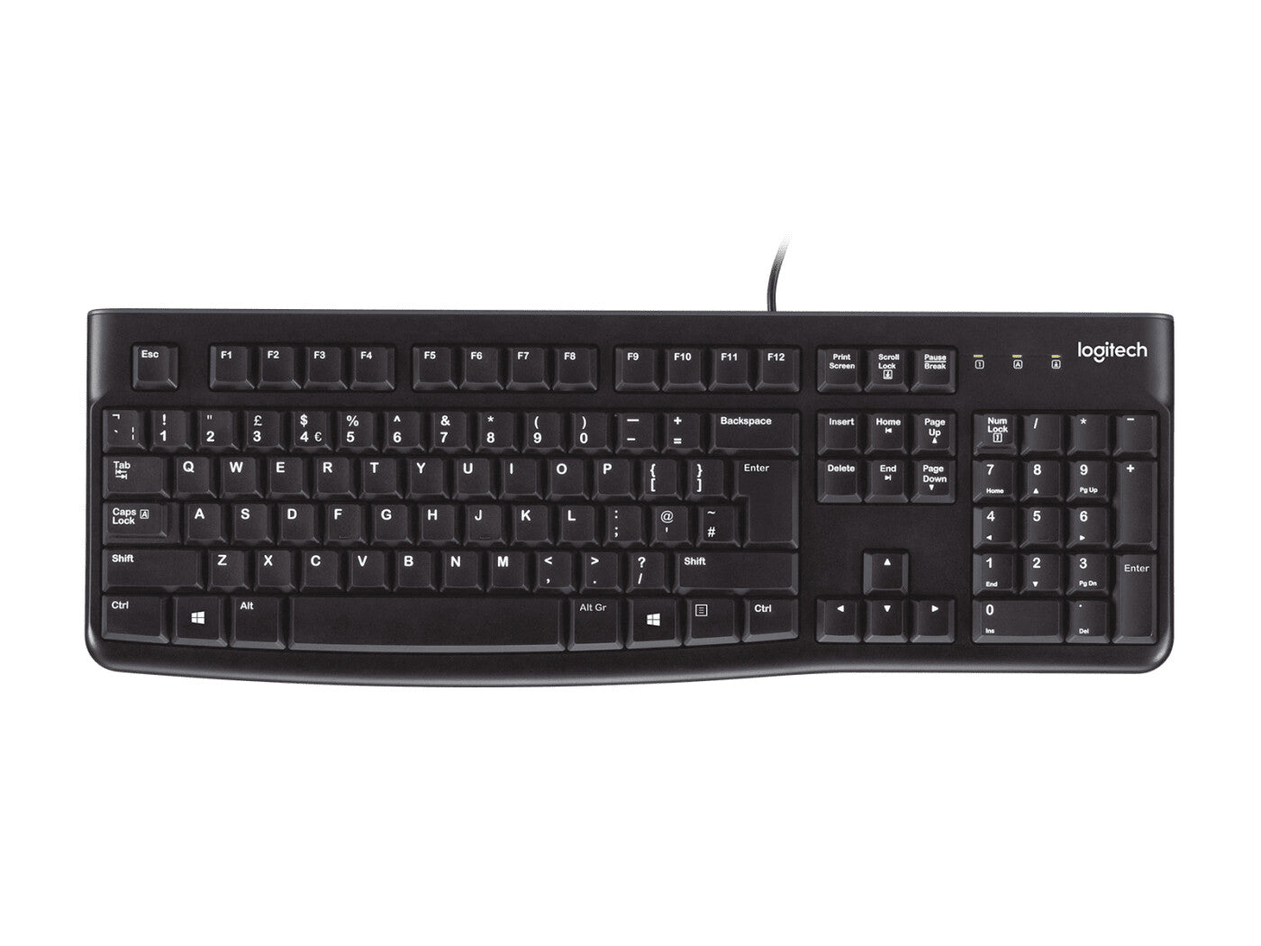 Logitech K120 Corded Keyboard tangentbord Universal USB QWERTY Amerikanskt internationellt Svart