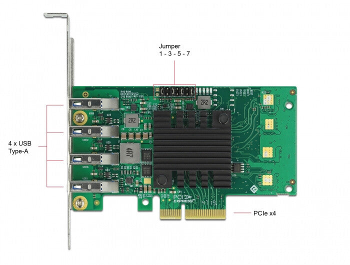 DeLOCK 89048 nätverkskort/adapters Intern USB 3.2 Gen 1 (3.1 Gen 1)