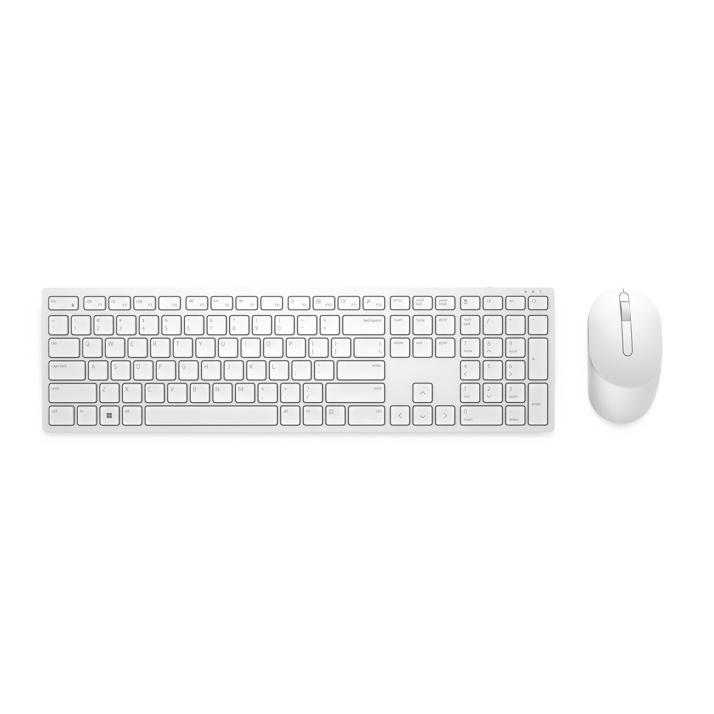 DELL Pro tangentbord och mus – KM5221W - USA internationell (QWERTY) - vit