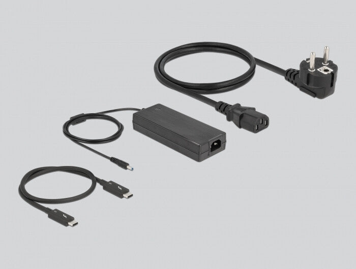 DeLOCK 87777 dockningsstationer för bärbara datorer Kabel Thunderbolt 3 Grå
