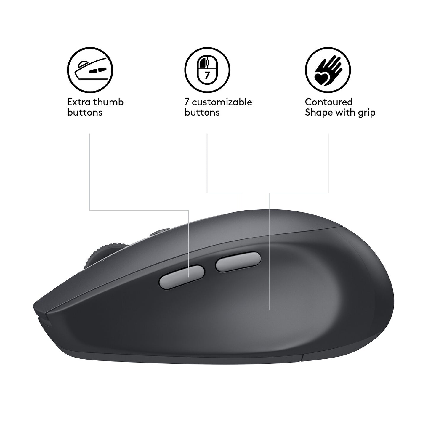 Logitech M590 Multi-Device Silent datormöss Kontor högerhand Trådlös RF + Bluetooth Optisk 1000 DPI
