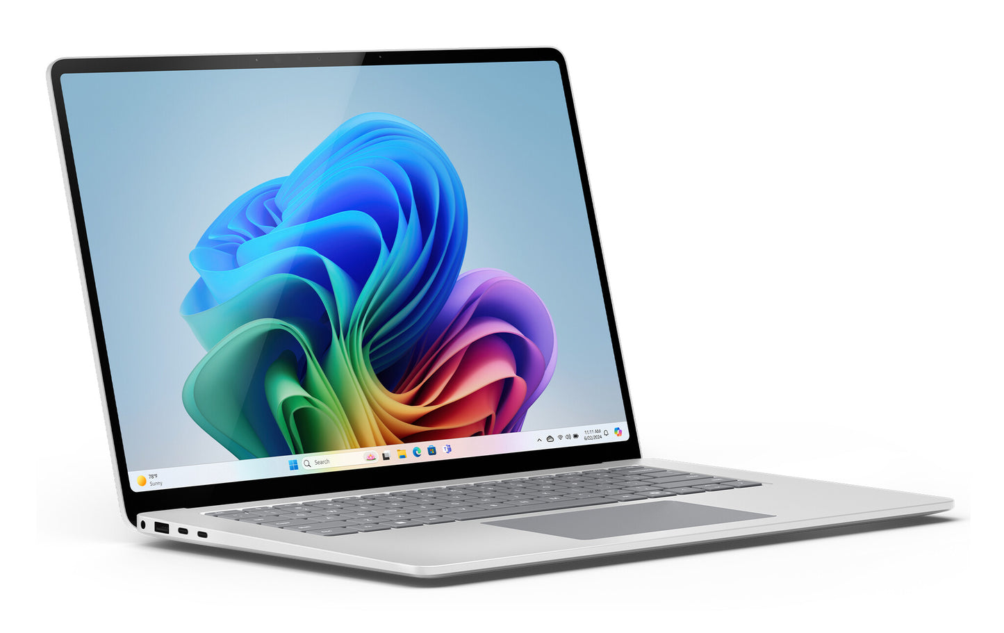 Microsoft Surface Laptop 7 Copilot+ PC Qualcomm Snapdragon X1E-80-100 Bärbar dator 38,1 cm (15") Pekskärm 16 GB LPDDR5x-SDRAM 1 TB SSD Wi-Fi 7 (802.11be) Windows 11 Home Platina
