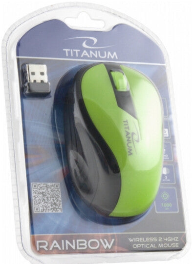 Esperanza Titanum Wireless datormöss Kontor högerhand RF Trådlös Optisk 1000 DPI