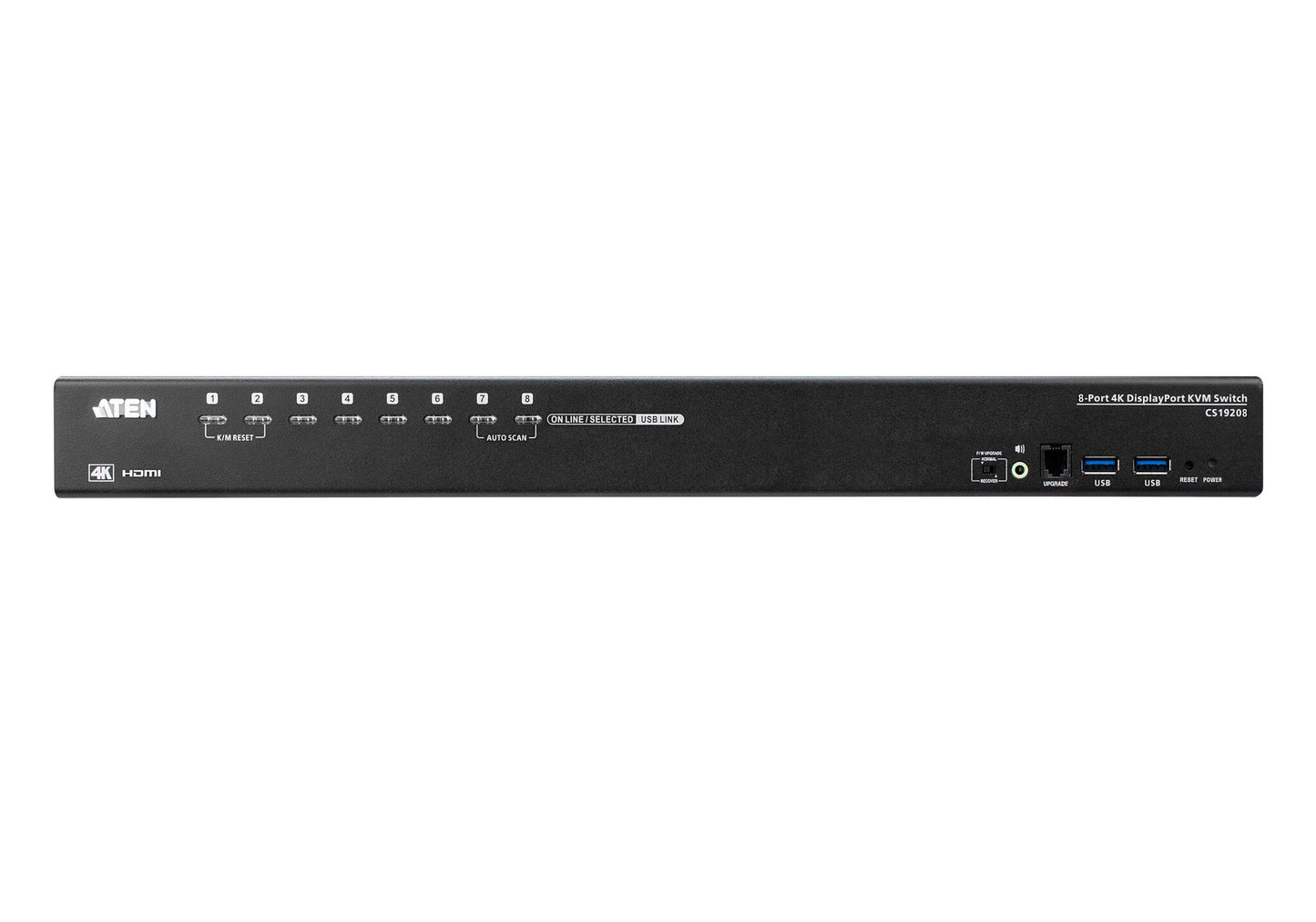 ATEN CS19208 KVM-switchar Rackmontering Svart